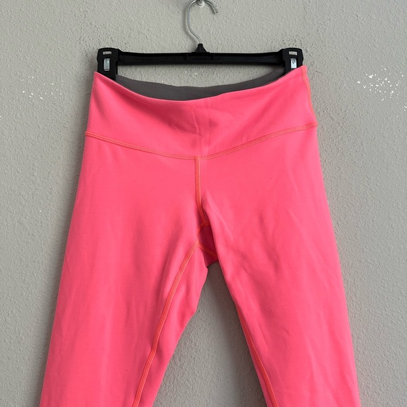 Lululemon Wunder Under Leggings 19” Size small Bright Coral - Picture 6 of 6